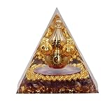 Emoshayoga Ornement de Pyramide, décoration de Pyramide de réduction de Stress fabriquée à la Main Finement détaillée pour Table Basse pour Bureau