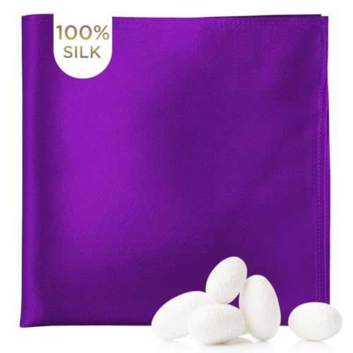 Image of MANSPHIL 100% Real Mulberry Silk Pocket Square for Men, 11x11 Inch Solid Handkerchiefs, Multi Colors
