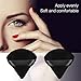 4 facial soft triangle puffs, wet and dry makeup tools, used for powder, mineral powder, body powder, foundation make-up, washable powder puffs (Black)