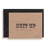 8 Groomsmen Proposal and Best Man Proposal Cards Set on Kraft with Envelopes included, 7 Will you be my Groomsman and 1 Will you be my best man, Groomsmen Gifts, Best Man proposal, Time to SUIT UP