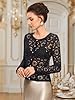 FAIRY SEASON Women's Crochet Cardigan with Golden Thread, Vintage Cropped Lightweight Long Sleeve Openwork Knit Sweater for Garden Party, Wedding & Private Events #4