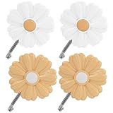 ibasenice Ganchos de Pared Adhesivos Diseño Margarita, Pack de 4, para Colgar Ropa y Accesorios en Baño o Habitación Infantil Color Aleatorio