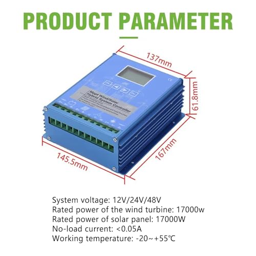 Kit éolienne horizontale CA pour électrifier un site isolé en 12V 24V 48V avec régulateur hybride