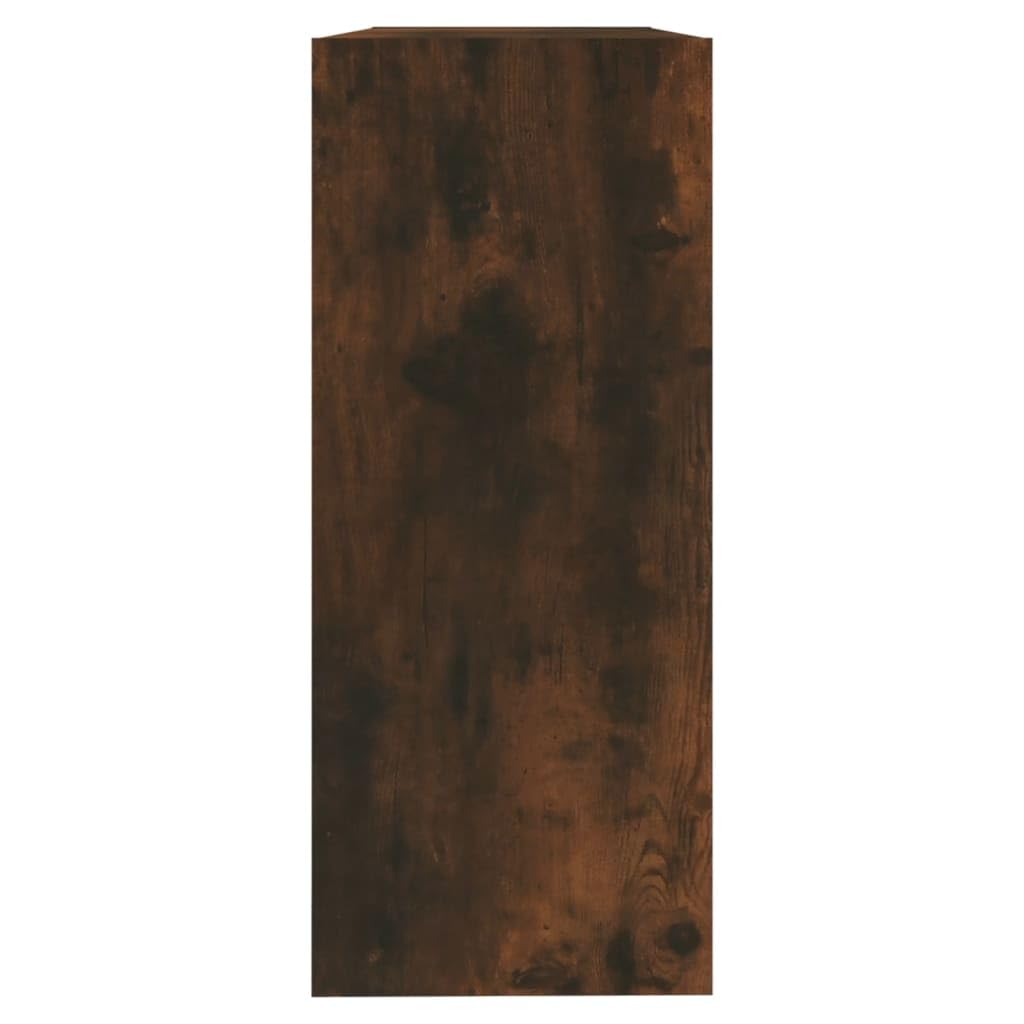 Regał na książki, ścianka działowa, dąb wędzony, wielofunkcyjny regał na książki do biura 100 x 30 x 72 cm