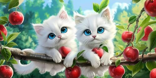 Kit strass point de croix chat géant 100x200cm pour s'initier au diamond painting