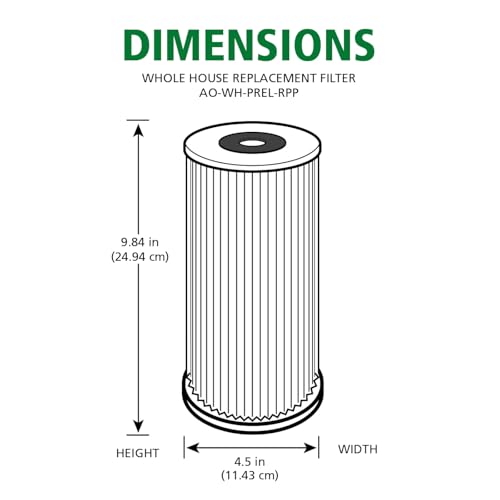 Image of AO Smith 4.5 inchx10 inch 40 Micron Sediment Water Filter Replacement Cartridge - NSF /ANSI 42 Certified - For Whole House Filtration Systems - AO-WH-PREL-RPP