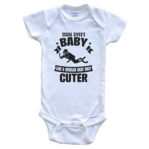 Scuba Diving Scuba Diver Funny Cute Baby Bodysuit Bundle (3 Piece Set)3