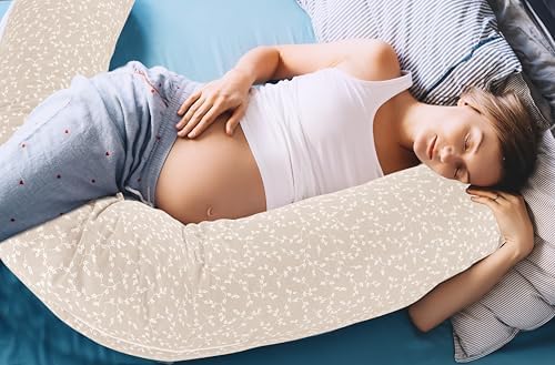 Babyjem Çok Fonksiyonlu Anne Bebek Yastığı (Somon, Çiçekli) - Görsel 2