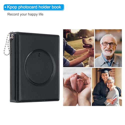 Mini album de reliure pour photocard noir 3 pouces idéal pour emporter ses souvenirs de vacances