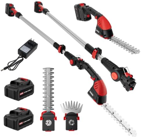 MZK 20V 2-in-1 Pole Hedge Trimmer & Grass Shear