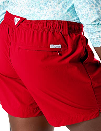 Columbia Women's Backcast Water Short, Breathable, Upf 50 Sun Protection, Red Spark, 2X Plus #TOP2