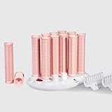 CALISTA Ion Hot Rollers for Long Hair | Hair Roller Clips Included | Heats to 230°F | Dual Voltage | Add Hands-Free Curls, Waves, and Volume (Pink Sands, Long - 12)