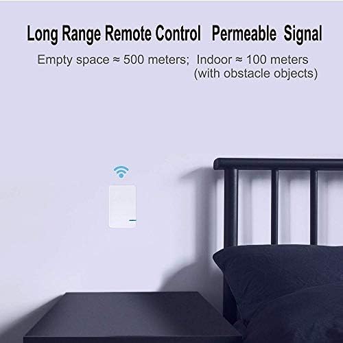 WiFi Smart Wireless Lights Switch Kit, Thinkbee Waterproof On/Off Switch Compatible with Alexa & Google Assistant No Wiring Voice Control Timing Function App Remote Control Your Fixtures from Anywhere