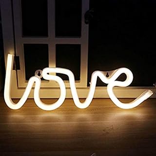 Nordstylee Led Neon Love Light Signs, Love Night Lights Decor Lights for Kid's Gift, Wall/Room Decor, Birthday Party, Christmas, Wedding Decoration(Warm White)