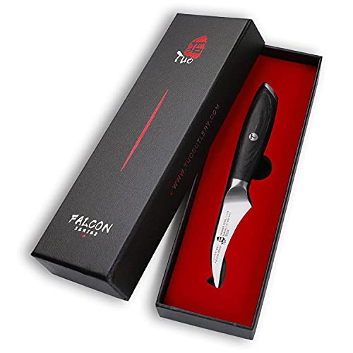 Tuo Bird Beak Paring Knife 2.75 Inch & Bread Knife 8 Inch - German Hc Steel & Pakkawood Handle - Gift Box Included #TOP7
