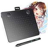Parblo A640 Graphics Drawing Tablet, 6x4 Inch Drawing Tablets with 8192 Levels Battery-Free Stylus Pen, Digital Drawing Pads for Online Art Works, Drawing, Sketch, Design, Paint (Black)