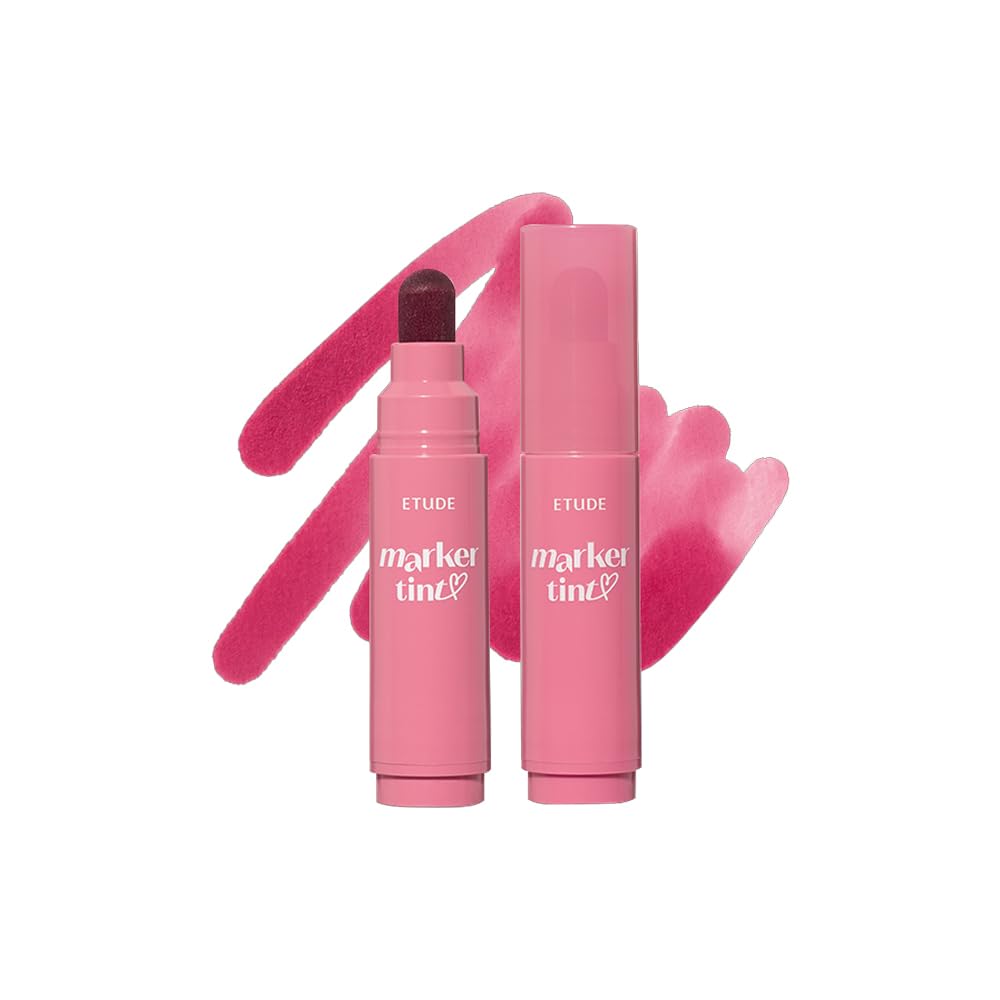 ETUDE Dear Darling Marker Tint| Hydrating & Long Lasting Lip Stain | High Pigmented Lip Maker with Easy Drawing Tip | Kore...