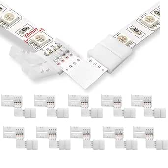 Connettore Per Striscia LED A 2 Pin, Confezione Da 10 Connettori Per Striscia Led A 2 Pin Per Strisce Led Smd 50503528 Monocolore Da 10 Mm Impermeabili E Non Impermeabili 74556971