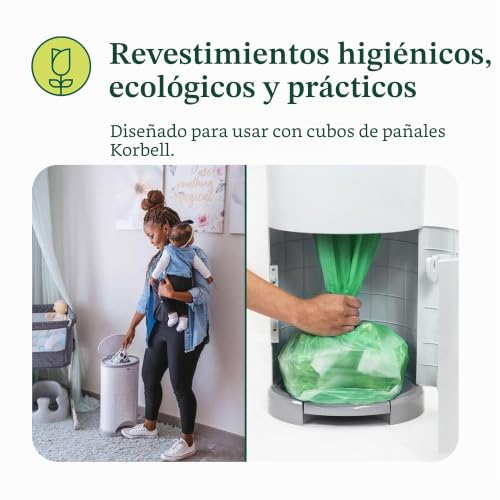 Miniatura 5 de Korbell - Recambio Ecológico Para Cubo De Pañales Korbell Mini 9 L