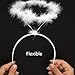SUMERSHA Angel Halo Headband Feather Angel Halo Headband for Halloween Costume Headwear (White)