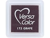Tsukineko Tinta VERSACOLOR Color UVA Opaca 33x33mm. Almohadilla pequeña, Tinta Textura densa, Resistente. Ideal Manualidades, Scrapbooking en Papel, Madera y cartón