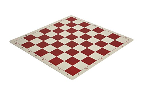 The House of Staunton Regulation Silicone Tournament Chess Board - 2.25" Squares Red & Natural