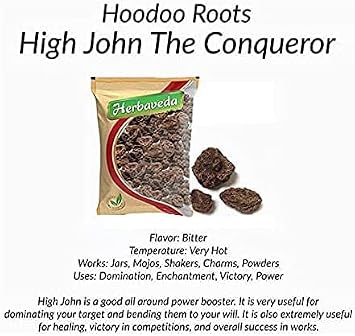 KHALI Herbneo Herbaveda- High John Conqueror Root 50g | Whole | High John Root Incense | Boosts Stamina