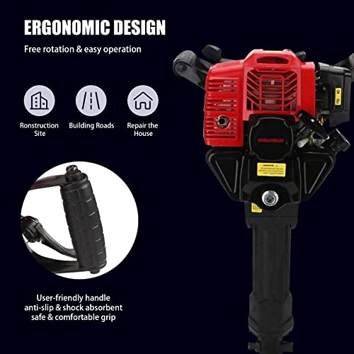 52CC Benzinhammer, 1900W Abbruchhammer Benzin Jack Drill Betonbrecher zum Graben von Bäumen Ausheben von Bodengestein… – Bild 5