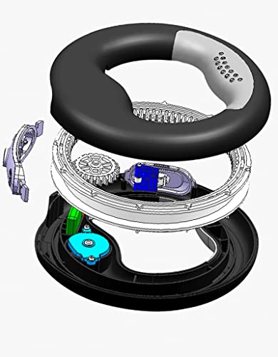 Donut Retractable Led Dog Leash With One- Hand Brake, Recharge Led Lighting (Turquoise) #TOP5