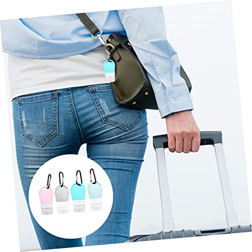 minkissy Embalagem De 4 Peças Garrafa De Armazenamento De Silicone Recarregável Chaveiro Garrafa De