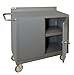 Durham 16 Gauge Welded Steel Mobile Bench Cabinet with Lockable Storage Compartment, 2210-95, 1 Shelf