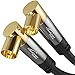Produktbild KabelDirekt  Antennenkabel 90° gewinkelt  2m (75 Ohm, Koax Stecker > Koax Kupplung Koaxialkabel geeignet für TV, HDTV, Radio, DVB-T, DVB-C, DVB-S, DVB-S2, Winkelstecker)  PRO Series
