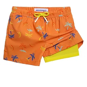 maamgic Boys Swim Trunks with Compression Liner