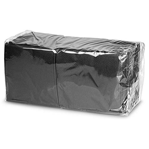 Cocktail servetten - zwart 24 cm - 250 stuks - tweelaags papieren servetten, Bar Caddy servetten