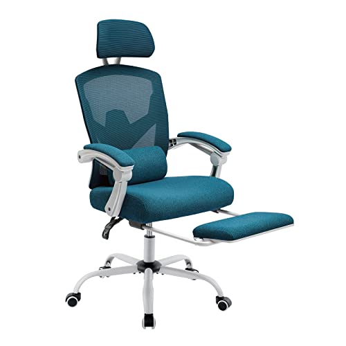 Simple Deluxe Home Office Desk Chair with Footrest,...