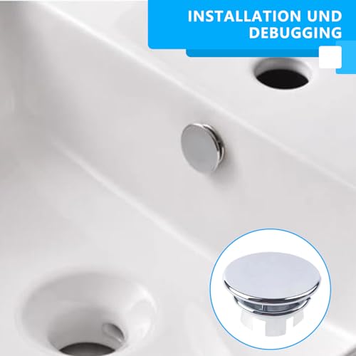Diffaxy 2 Stück Waschbecken Überlauf Abdeckung, Überlauf Abdeckung und Ring-Set für Waschbecken Loch mit Ø 22-24 mm Öffnung, Runde Abdeckung für Waschbecken, Badezimmer, Küche