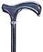 Produktbild MELBOURNE Design Gehstock, Holz, Derbygriff, blau gebeizt, seidenmatt lackiert, Platinband, elegant, Damen und Herren, Gummipuffer