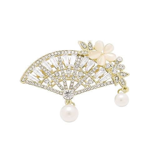 6cm Fan-shaped Brooch High-end Versatile Brooch Creative Brooch Antique Accessories