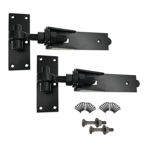 Facile da installare: queste cerniere sono estremamente facili da installare, richiedono solo strumenti di base. Tutti i fissaggi necessari per appendere un cancello sono forniti con le cerniere.