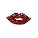 Produktbild Fliyeong Süße Brosche Frauen Strass Lippen Brosche Modeschmuck kreativ und nützlich
