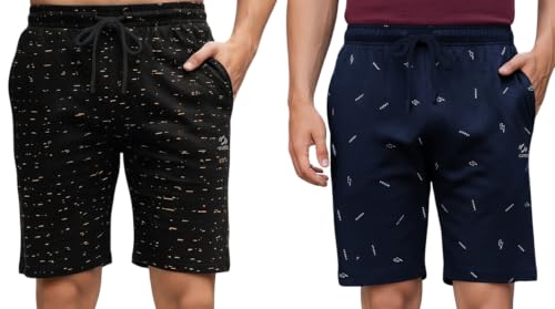 Image of GUIDE Men's Regular Fit Printed Cotton Shorts
