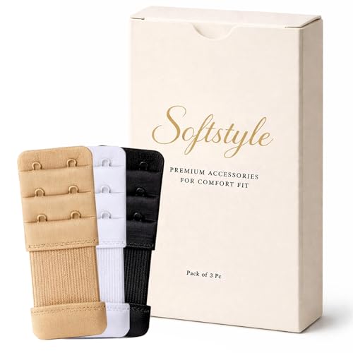 Image of SOFTSTYLE Premium Bra Extenders for Women 3 Hook 2 Hook Combo