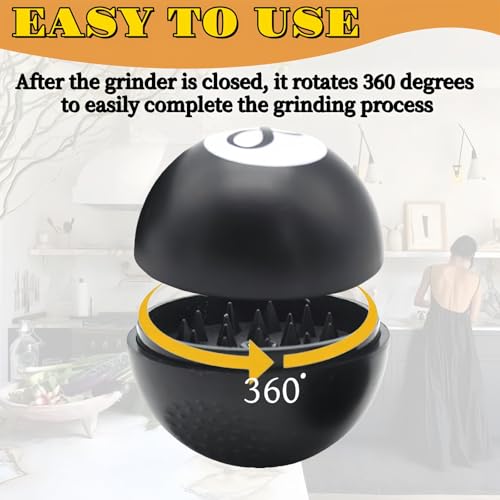 Ghzchuang 2025 New Herb and Spice Grinder, 2.36"Billiards shape Manual Dry Herb Grinder,Kitchen Tool– Gift for Culinary Use - Image 6