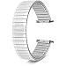 Men's Stainless Steel Stretch Watch Band, Flex Radial Expansion Replacement Strap, 16-22 mm (Silver)