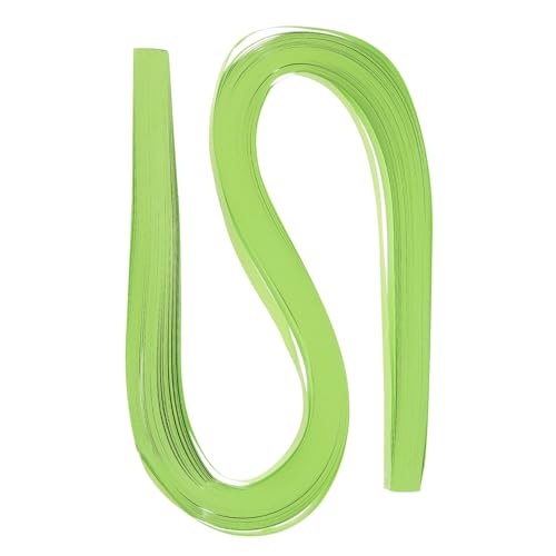 PATIKIL 120Stk Quilling Streifen Papier 3/8(10mm) 54cm Origami Papier Quillstreifen für Kunstgewerbe Handarbeit Weihnachten Rasen Grün