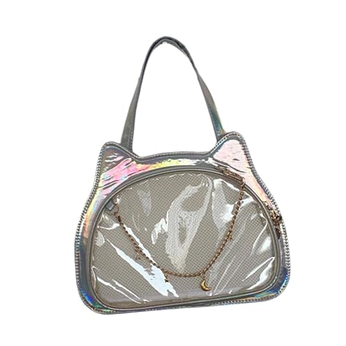 CALANDIS silver pu leather shoulder bag – image 7