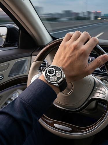 Image of ALIX AL2919 Men's Automatic Skeleton Self-Winding Water Resistant Chronograph Analog Watch