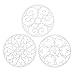 Silicone Trivet Mat - Non-Slip & Heat Resistant Kitchen Hot Pads for Countertops & Table - Kitchen Trivets for Hot Dishes & Cookware - Hot Pot Holder for Pots & Pans - White,Set of 3