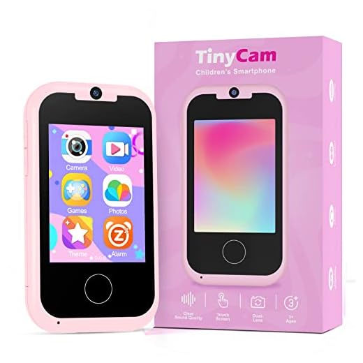 Prysyedawn Kids Smart Phone for Girls, Christmas Birthday Gifts for Girls Age 3-6, MP3 Music Player with Dual Camera, Toddler Touchscreen Phone Learning Toy for 3 4 5 6 Year Old Girl with SD Card-Pink