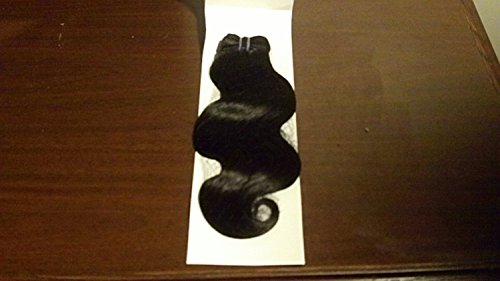 14 inch Indian Remy Hair #1B Natural Wave 100% REAL HUMAN HAIR